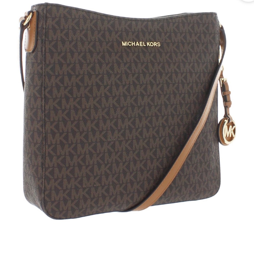 Michael Kors Jet Set Large Brown Messenger Bag